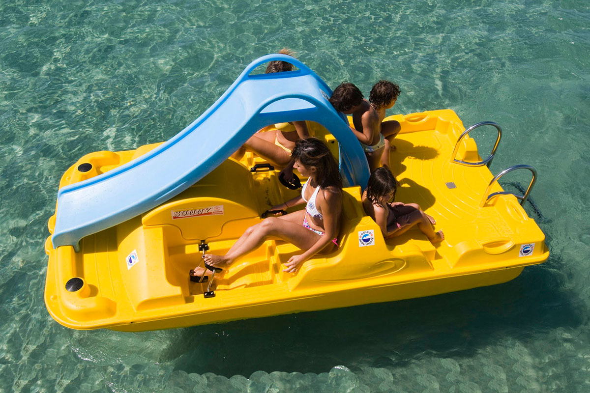 pedal boat with slide